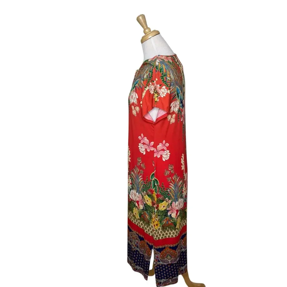 JOHNNY WAS Rapsodia Maxi Henley Dress Size Small - Picture 5 of 9